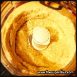 Homemade facial scrub in food processor