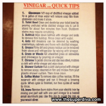 White Vinegar Uses from Side of Box
