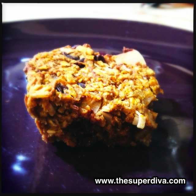 Foodie Monday:  Spiced Pumpkin Coconut Chocolate Oatmeal Bars